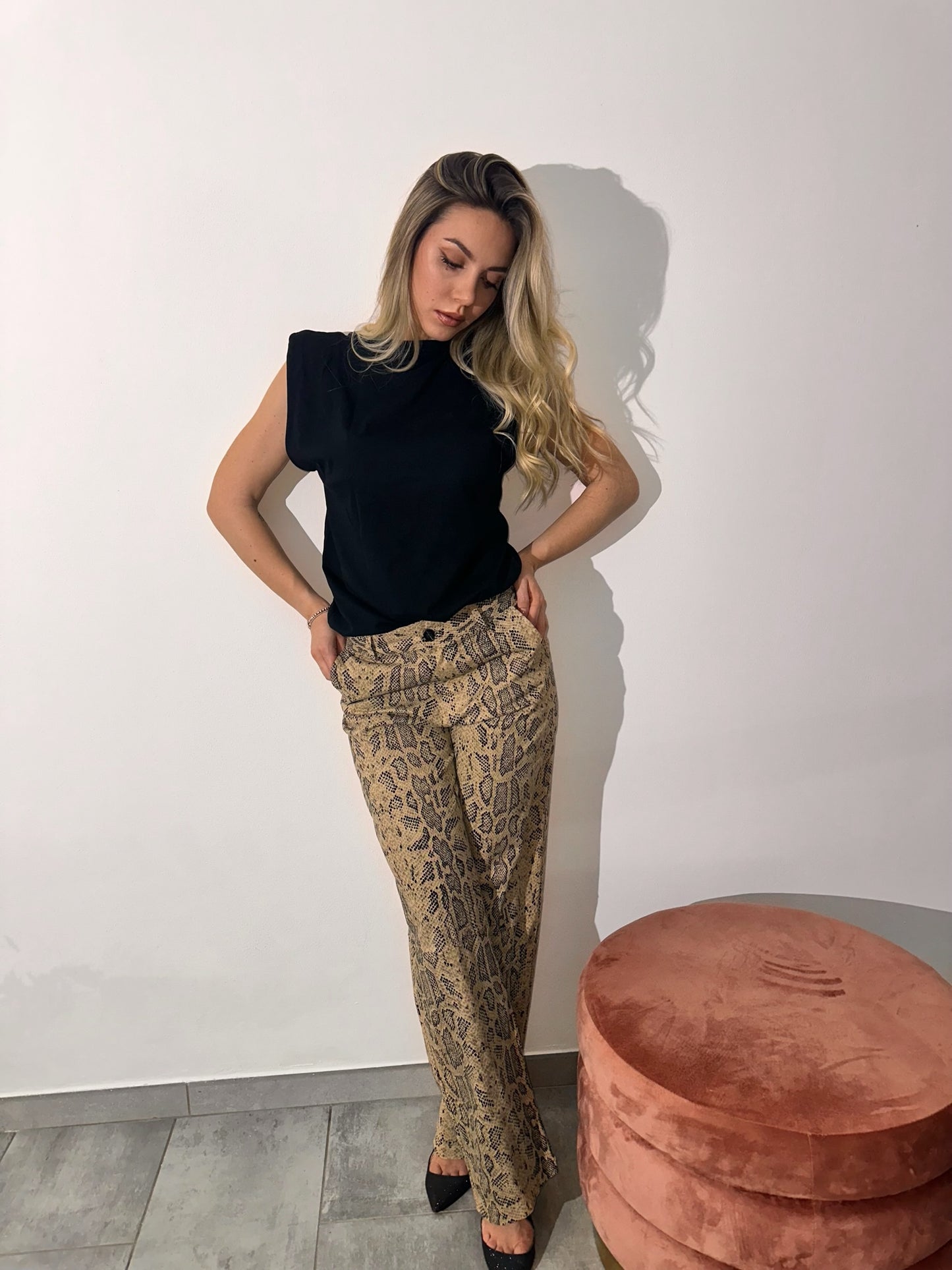 PANTALONE SNAKE BEIGE