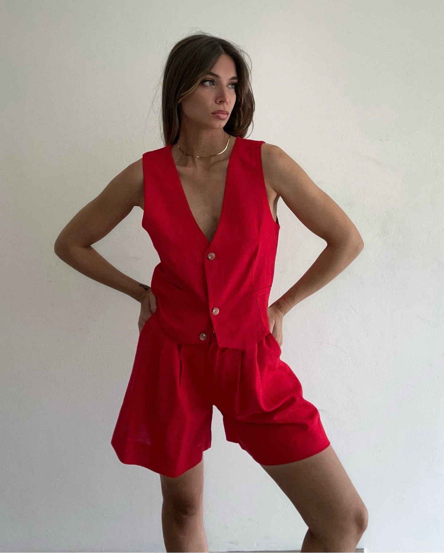 COMPLETO MARGOT MINI ROSSO