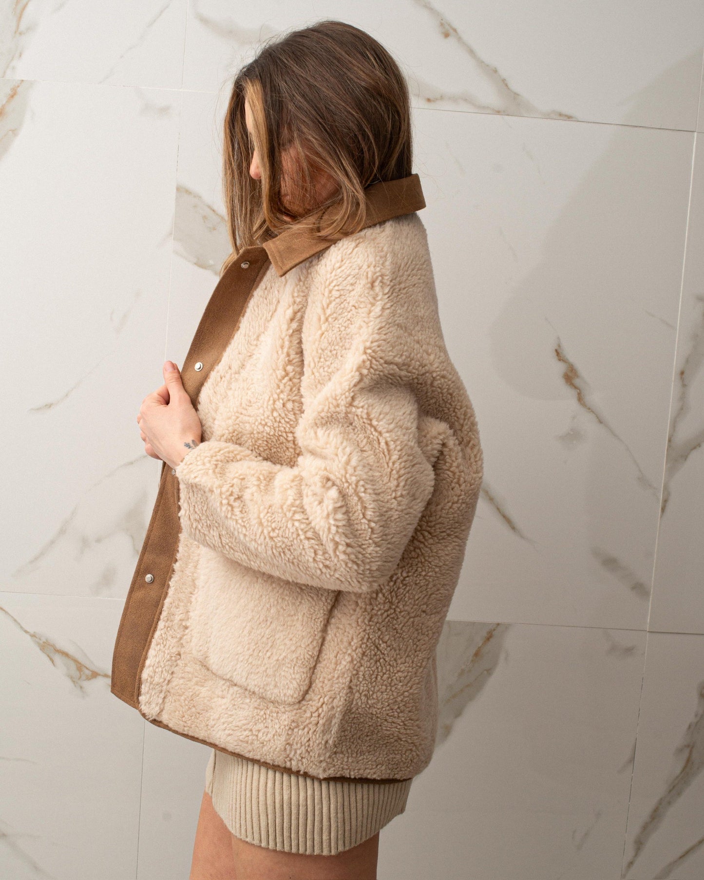 CAPPOTTO TEDDY BEIGE